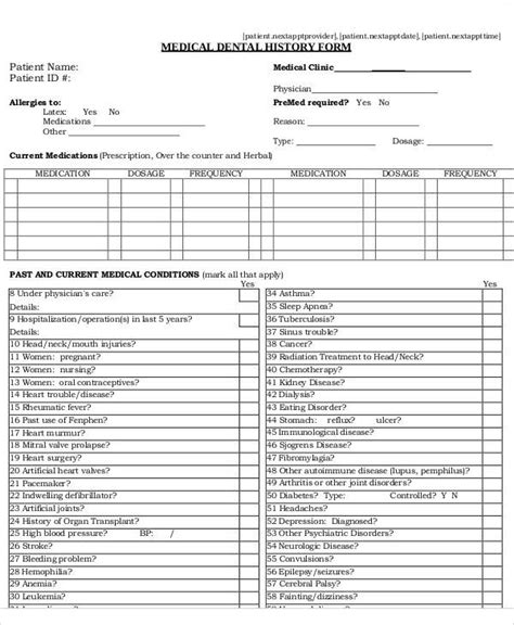 Free 50 Sample Medical Forms In Pdf Ms Word