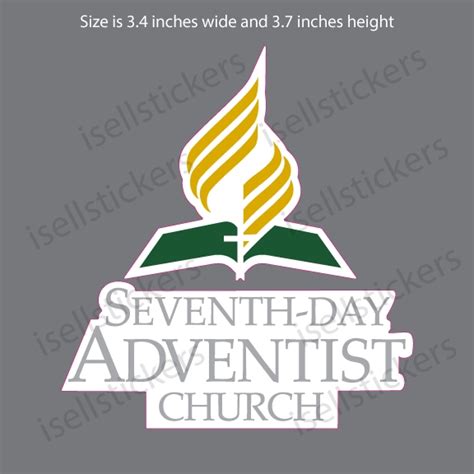 Seventh 7th Day Adventist Church Religious Color Bumper Sticker Vinyl Window Decal I Sell