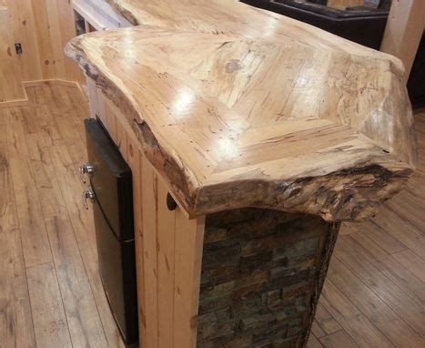 Hand Crafted Live Edge Spalted Maple Bar Counter By D S Artistic