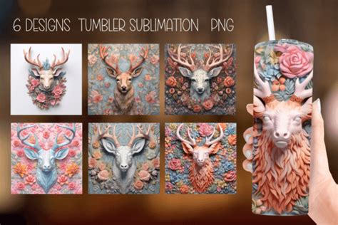 D Deer Tumbler Sublimation D Tumbler Graphic By Babydell Art