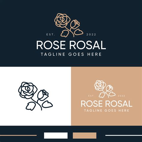 Premium And Minimal Rose Logo Design Professional Logo 21788838 Vector