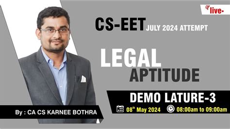 CS EET JULY 24 LEGAL APTITUDE LOGICAL REASONING DEMO CLASS 3