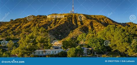 Hollywood Sign on Mount Lee - Panoramic View Over the Hollywood Hills ...