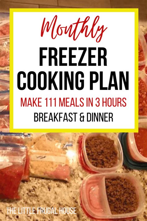 Monthly Freezer Cooking Plan Make 111 Meals In 3 Hours