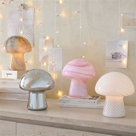 Glass Mushroom Table Lamp Pottery Barn Teen