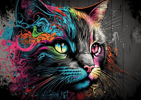 Psychedelic Cat Wallpapers - Top Free Psychedelic Cat Backgrounds ...