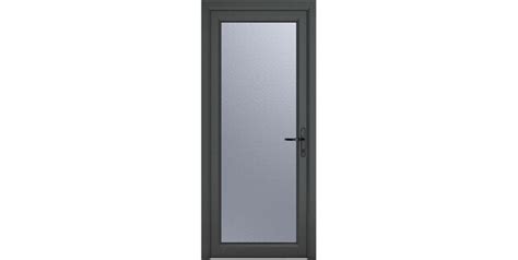 Crystal Grey Upvc Full Glass Obscure Double Glazed Single External Door