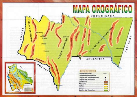 Mapa Orográfico De Tarija Departamento De Tarija Historia