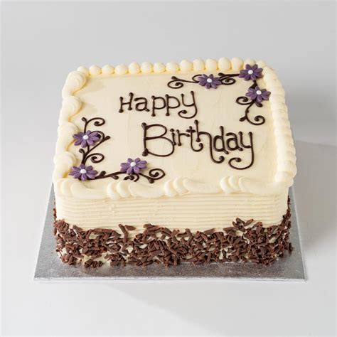 Square Shape Birthday Vanilla Cake - Wishingcart.in