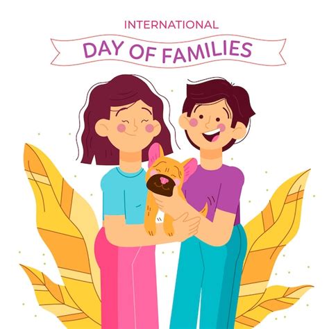 Ilustración de dibujos animados del día internacional de las familias