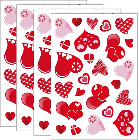 Amazon Tuparka Sheets Pcs Hearts Shape Valentine S Day Window