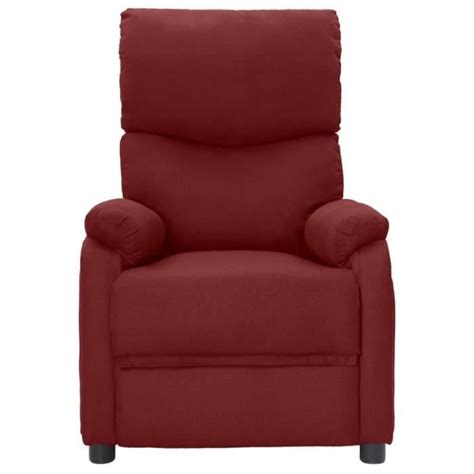 Zerodis Fauteuil Inclinable Rouge Bordeaux Tissu Ab Hb