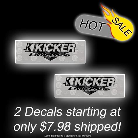 Kicker Car Audio Logo 2 Vinyl Decals Free Upgraded Shipping and REAL ...