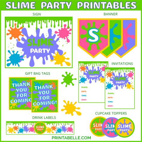 Slime Party Printables | Printabelle