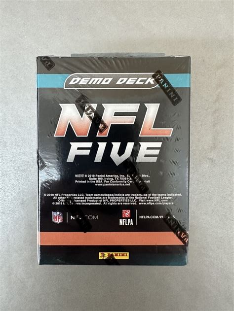 Lot Of 19 Decks Panini NFL Five Trading Card Game Demo Deck 24ea 2019