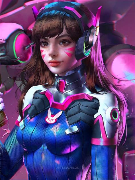 Artstation Dva Artsbycarlos ︎ Dva Overwatch Overwatch