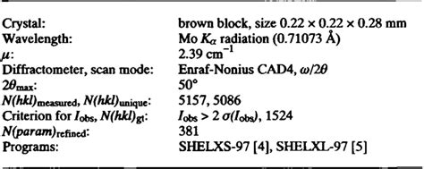 Table 1 From Crystal Structure Of N N Bis 4 Nitrophenyl 1 4