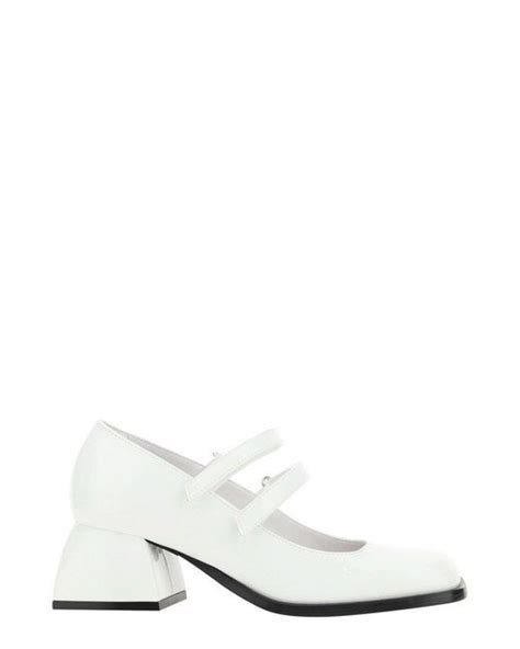 Nodaleto Bacara Square Toe Mary Jane Pumps In White Lyst