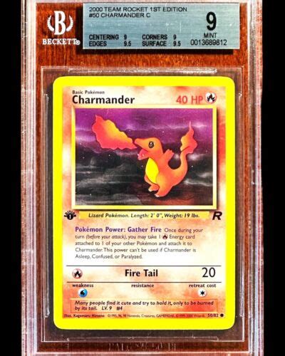 Charmander Pokemon St Edition Team Rocket Bgs