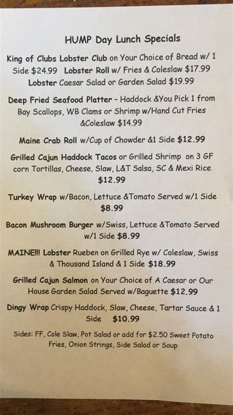 Menu At Brass Compass Cafe Rockland