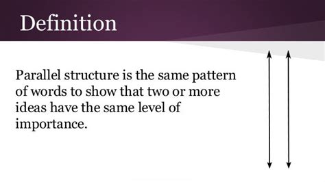 General Rules of Parallel Structure