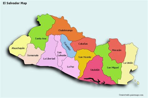 Genera Grafico De Mapa De El Salvador Colorear Mapa De El Salvador