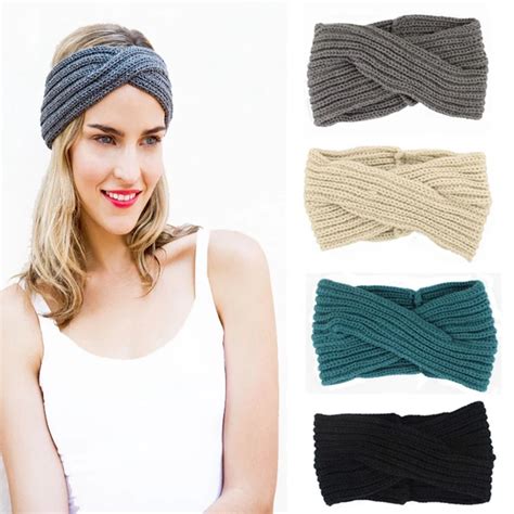 11 Colors Boho New Fashion Wide Knitting Woolen Headband Winter Crochet