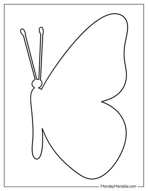 Butterfly Side View Outline