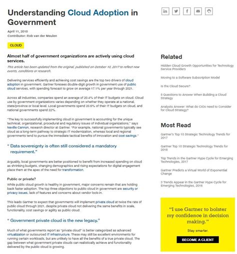 Understanding Cloud Adoption In Government Gartner 2018 Fórum Ibgp