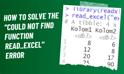 How To Solve The Could Not Find Function Read Excel Error Earn And