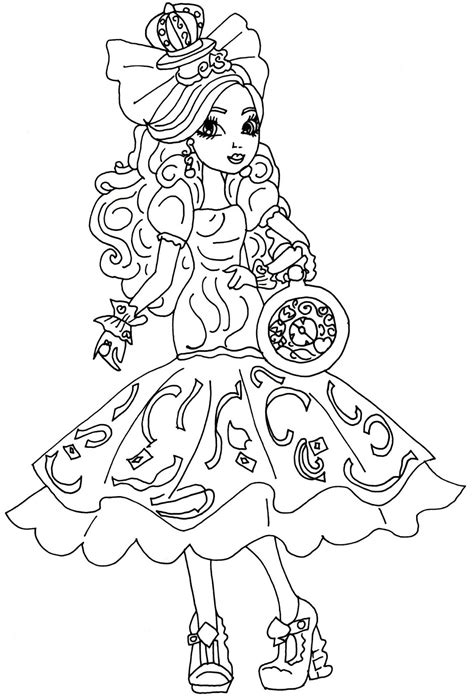 Free Printable Ever After High Coloring Pages Apple White Way Too