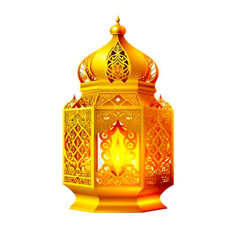 Ramadan Lantern With Glowing Light Png