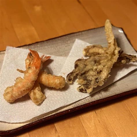 佐竹晃さんのインスタグラム写真 佐竹晃instagram 「i Made Tempura With Maitake Mushroom And Shrimp Tonight 😋