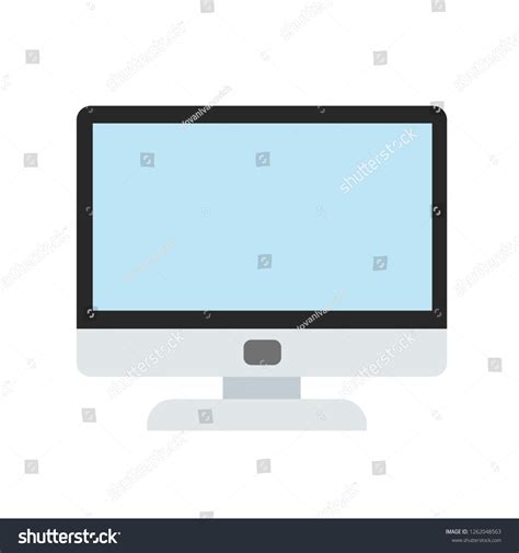 Computer Monitor Cartoon Style Icon On Stock Vector (Royalty Free ...