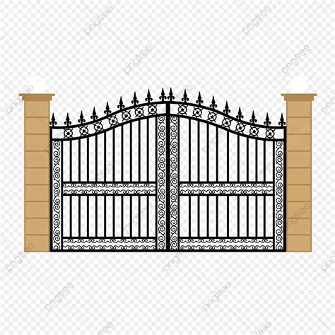 Black Wrought Iron Gate Clipart