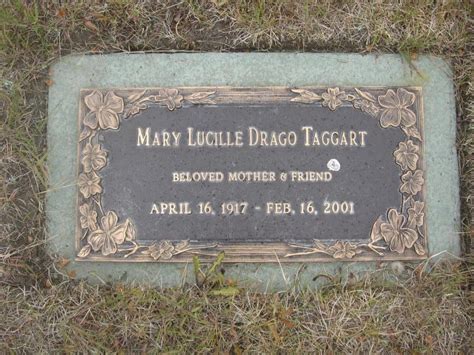 Mary Lucille Drago Taggart 1917 2001 Find A Grave Memorial