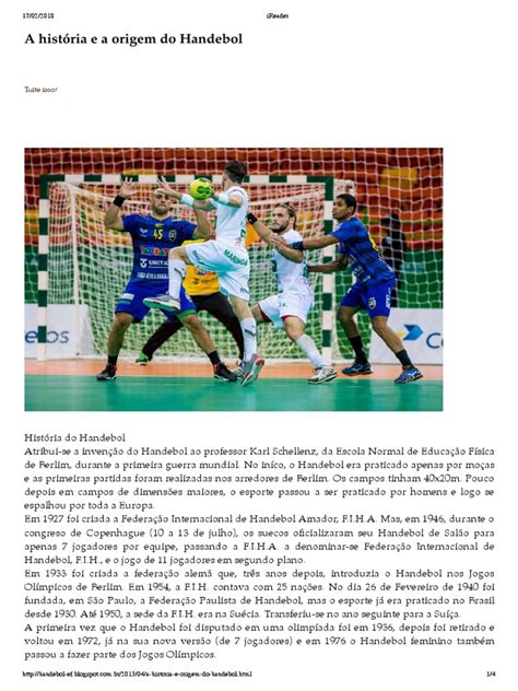 História Do Handebol Resumo - A História e Origem do Handebol: Desde as Primeiras Referências na ...