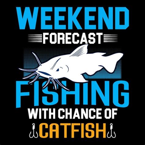 Premium Vector Vector Weekend Forecast Fishing With A Chance Of