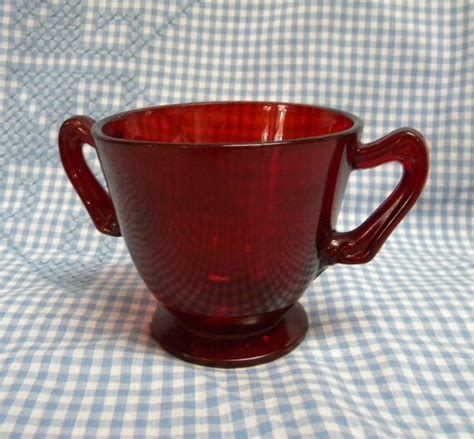 Anchor Hocking 1950s Vintage Ruby Red Glass By Treasuresfromtexas