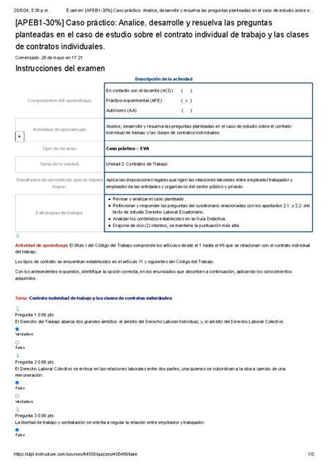 Examen Apeb Caso Pr Ctico Analice Desarrolle Y Resuelva Las