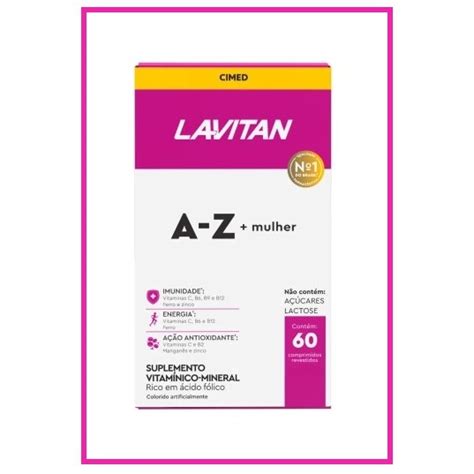 Suplemento Lavitan A Z Mulher 60 Comprimidos Cimed Shopee Brasil