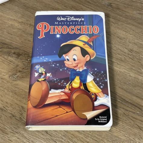 PINOCCHIO VHS RARE Walt Disney S Masterpiece Collection 1993 Clamshell