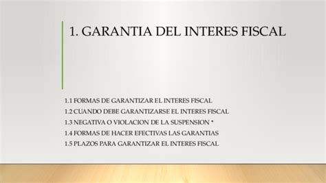 Ppt Garantia Del Interes Fiscal