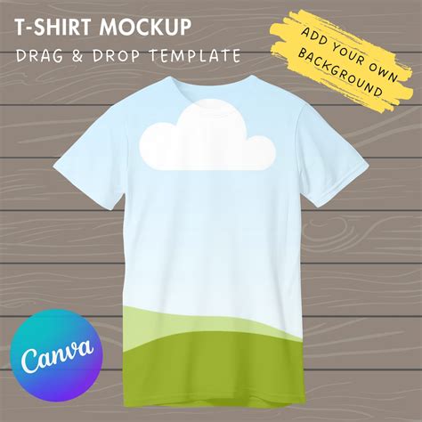 T-shirt Canva Mockup, Tshirt Canva Template, Easy Drag and Drop ...