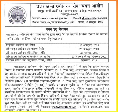 Uksssc Graduate Level Exam 2023 Apply For 229 Posts