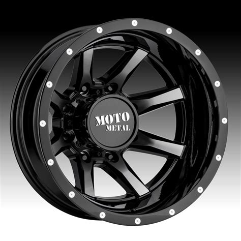 Moto Metal Mo Dually Gloss Black Machined Custom Wheels Rims Mo