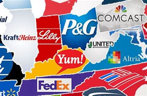 Map Shows The Largest Company In Each State Kraft Heinz Map States