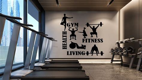 Gym Wall Decal Gym Wall Decor Sport Motivation Workout Wall Art Fitness