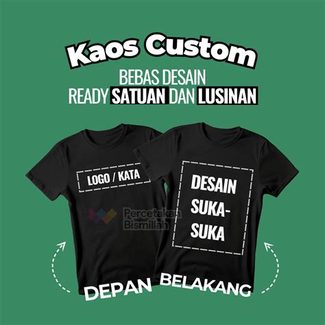 Jual KAOS SABLON CUSTOM DTF SATUAN DAN LUSINAN Shopee Indonesia