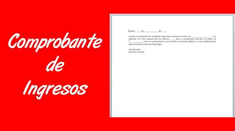 Cómo crear un comprobante de ingresos sin trabajo